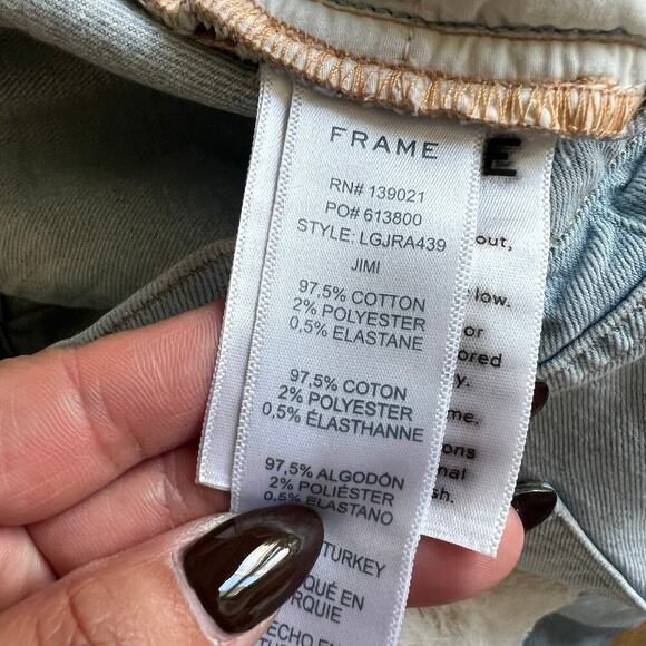 Frame Women’s Le Garçon Distressed Jeans Light Wash Size 25 Contemporary Chic - Picture 6 of 10